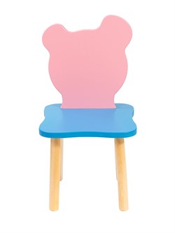Детский стульчик Polli Tolli Джери Розово-голубой (Цвет сиденья и спинки стула:Розово-голубой, Цвет каркаса:Береза) - фото 25592