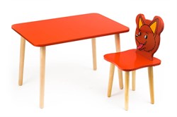 Комплект детской мебели Polli Tolli Джери с красным столиком (Цвет столешницы:Красный, Цвет сиденья и спинки стула:Красный) - фото 26063