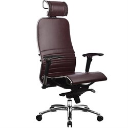 Эргономическое офисное кресло Metta SAMURAI K-3.03 (Цвет обивки:Темно бордовый, Цвет каркаса:Серебро) - фото 26279