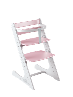 Комплект растущий стул и жесткий ограничитель Конёк Горбунёк Комфорт  (Белый-сакура) - фото 34274