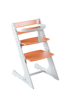 Комплект растущий стул и жесткий ограничитель Конёк Горбунёк Комфорт  (Бело-оранжевый) - фото 34280