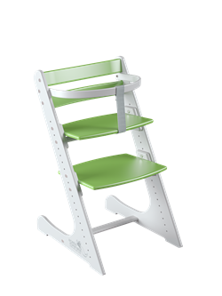Комплект растущий стул и жесткий ограничитель Конёк Горбунёк Комфорт  (Бело-зеленый) - фото 34283