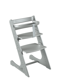 Комплект растущий стул и жесткий ограничитель Конёк Горбунёк Комфорт (Серый металлик) - фото 34323