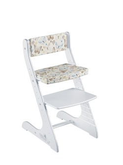 Комплект растущий стул и подушки Конёк Горбунёк Стандарт (Белый, Бабочки) - фото 35832