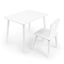 Детский комплект стол и стул «Звезда» Rolti Baby (белый/белый, массив березы/мдф) - фото 38525