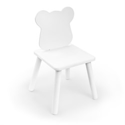 Детский стул Rolti Baby «Мишка» (белый/белый/белый, массив березы/мдф) - фото 38557