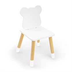 Детский стул Rolti Baby «Мишка» (белый/белый/береза, массив березы/мдф) - фото 38571