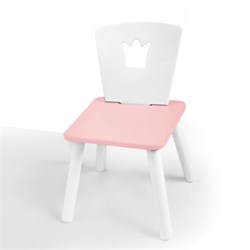 Детский стул Корона (Белый/Розовый/Белый) - фото 38730
