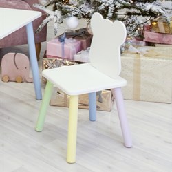Детский стул Мишутка (Белый/Белый/Цветной) - фото 38800