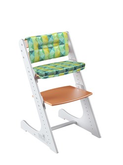 Комплект растущий стул и подушки Конёк Горбунёк Комфорт  (Бело-оранжевый, Арлекино зима) - фото 39243