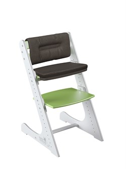Комплект растущий стул и подушки Конёк Горбунёк Комфорт  (Бело-зеленый, Шоколад) - фото 39279