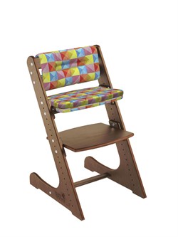 Комплект растущий стул и подушки Конёк Горбунёк Комфорт  (Орех, Арлекино лето) - фото 39417
