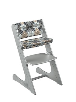 Комплект растущий стул и подушки Конёк Горбунёк Комфорт  (Серый металлик, Лабиринт) - фото 39489