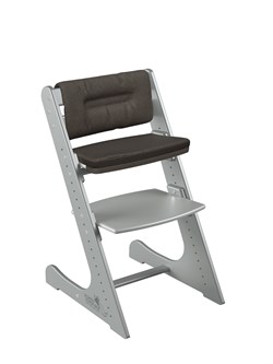 Комплект растущий стул и подушки Конёк Горбунёк Комфорт  (Серый металлик, Шоколад) - фото 39491