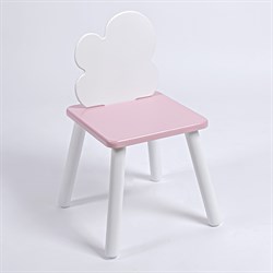 Детский стул Rolti Baby &#171;Облачко&#187; (белый/розовый/белый, массив березы/мдф)