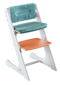 Комплект растущий стул и подушки Конёк Горбунёк Комфорт  (Бело-оранжевый, Волна) - фото 40212