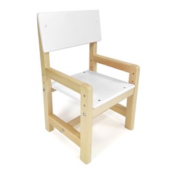 Детский растущий стул Я САМ "Лофт" (Белый, Сосна) - фото 40818