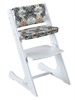 Комплект растущий стул и подушки Конёк Горбунёк Комфорт  (Белый, Лабиринт) - фото 42872