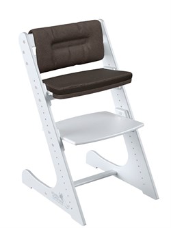 Комплект растущий стул и подушки Конёк Горбунёк Комфорт  (Белый, Шоколад) - фото 42873