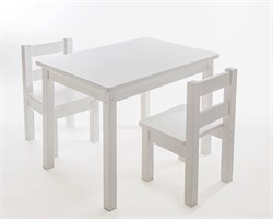 Детский комплект стол прямоугольный и ДВА стула Rolti Kids (Белый) 3-8 лет - фото 43148