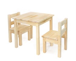 Детский комплект стол квадратный и ДВА стула Rolti Kids (Без покрытия) 3-8 лет - фото 43150