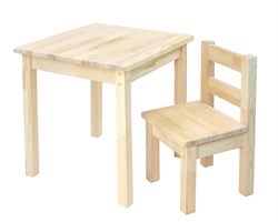 Детский комплект стол квадратный и стул Rolti Kids (Без покрытия) 3-8 лет - фото 43152