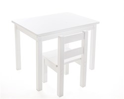 Детский комплект стол прямоугольный и стул Rolti Kids (Белый) 3-8 лет - фото 43156