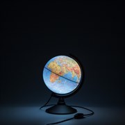 Глобус Земли физический Globen 210 мм с подсветкой Классик (Цвет товара:Черный)