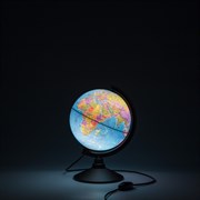 Глобус Земли политический с подсветкой Globen 210 мм Классик (Цвет товара:Черный)