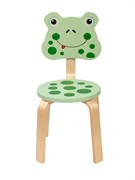 Детский стульчик Polli Tolli Мордочка Лягушка (Цвет сиденья и спинки стула:Салатовый, Цвет каркаса:Береза)