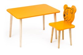 Комплект детской мебели Polli Tolli Джери с оранжевым столиком (Цвет столешницы:Оранжевый, Цвет сиденья и спинки стула:Оранжевый)