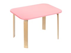 Детский столик Polli Tolli Мордочки розовый (Цвет столешницы:Розовый, Цвет ножек стола:Береза)