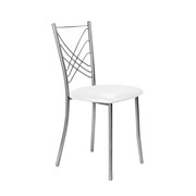Кухонный стул SHADO Весна (Обивка:Белый, Каркас:Хром)