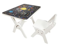 Детский растущий стол-парта и стул Я САМ "Умка" (Игра космос)