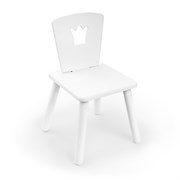 Детский стул Rolti Baby «Корона» (белый/белый/белый, массив березы/мдф)