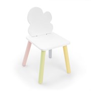 Детский стул Rolti Baby «Облачко» (белый/белый/цветной, массив березы/мдф)