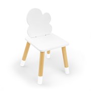 Детский стул Rolti Baby «Облачко» (белый/белый/береза, массив березы/мдф)