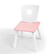 Детский стул Корона (Белый/Розовый/Белый)