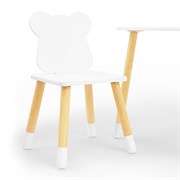 Комплект детской мебели стол и два стула Мишутка (Белый/Белый/Береза)