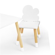 Комплект детской мебели стол и два стула Облачко (Белый/Белый/Береза)