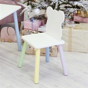 Детский стул Мишутка (Белый/Белый/Цветной)