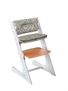 Комплект растущий стул и подушки Конёк Горбунёк Комфорт  (Бело-оранжевый, Арабика)