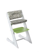 Комплект растущий стул и подушки Конёк Горбунёк Комфорт  (Бело-зеленый, Арабика)