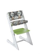 Комплект растущий стул и подушки Конёк Горбунёк Комфорт  (Бело-зеленый, Лабиринт)