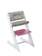 Комплект растущий стул и подушки Конёк Горбунёк Комфорт  (Бело-розовый, Арабика)