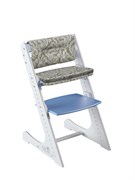 Комплект растущий стул и подушки Конёк Горбунёк Комфорт  (Бело-синий, Арабика)