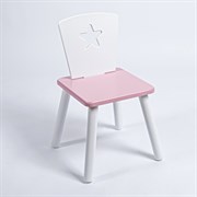 Детский стул Rolti Baby «Звезда» (белый/розовый/белый, массив березы/мдф)