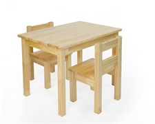 Детский комплект стол прямоугольный и ДВА стула Rolti Kids (Лак) 3-8 лет