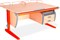 Парта ДЭМИ СУТ-15-04 120х55 см + 2 задние приставки и подвесная тумба (Цвет столешницы:Клен, Цвет ножек стола:Оранжевый) - фото 18914