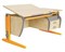 Парта ДЭМИ СУТ-17-04 120х80 см + подвесная тумба + 2 задних приставки (Цвет столешницы:Клен, Цвет ножек стола:Оранжевый) - фото 19312